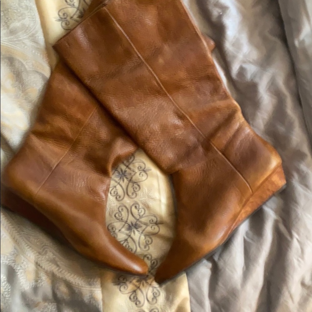 Steve Madden genuine leather wide calf boots 10M